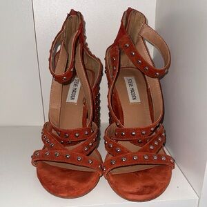 Steve Madden Women's Red Strappy Heels